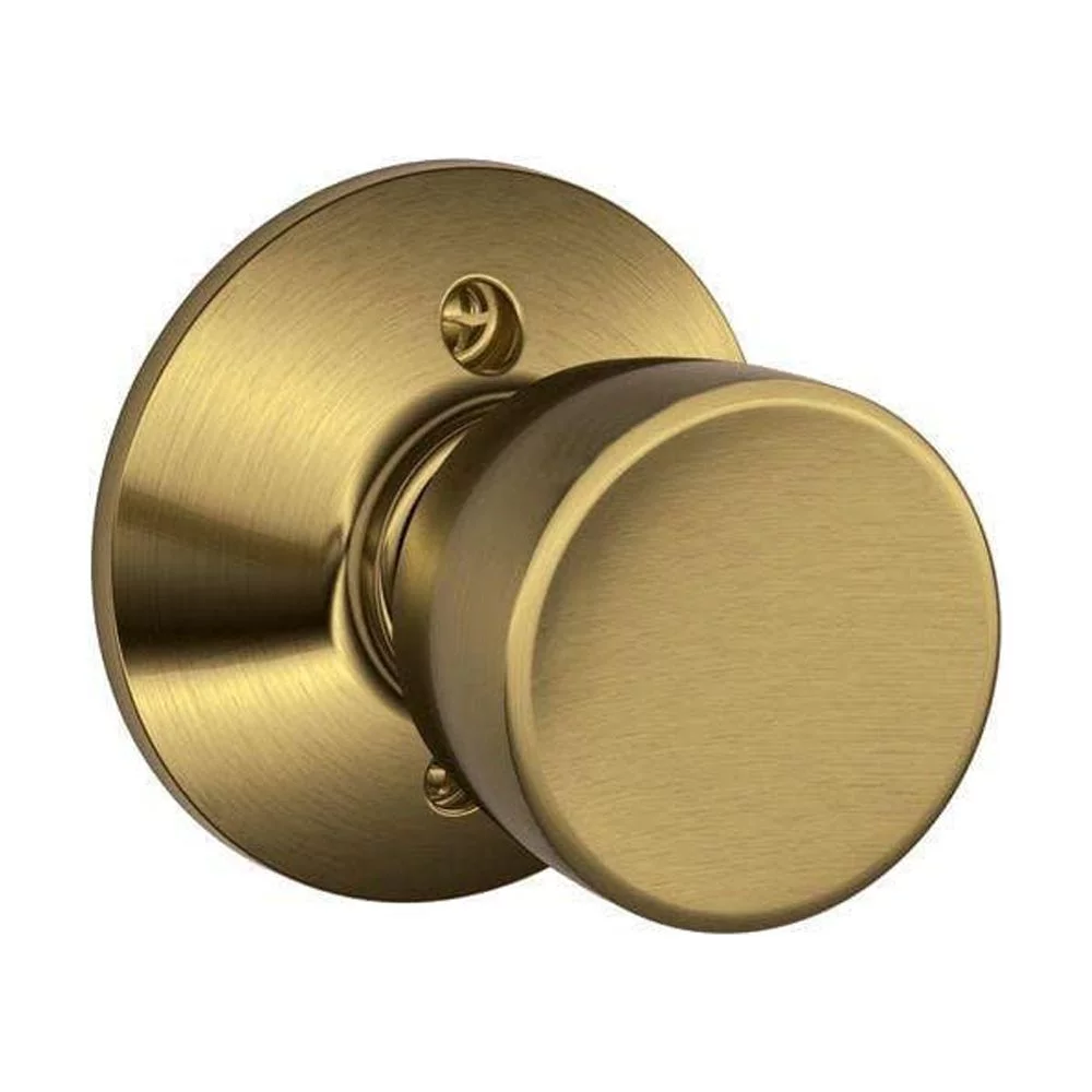 Bell Knob Non-Turning Lock, Antique Brass (F170 BEL 609)