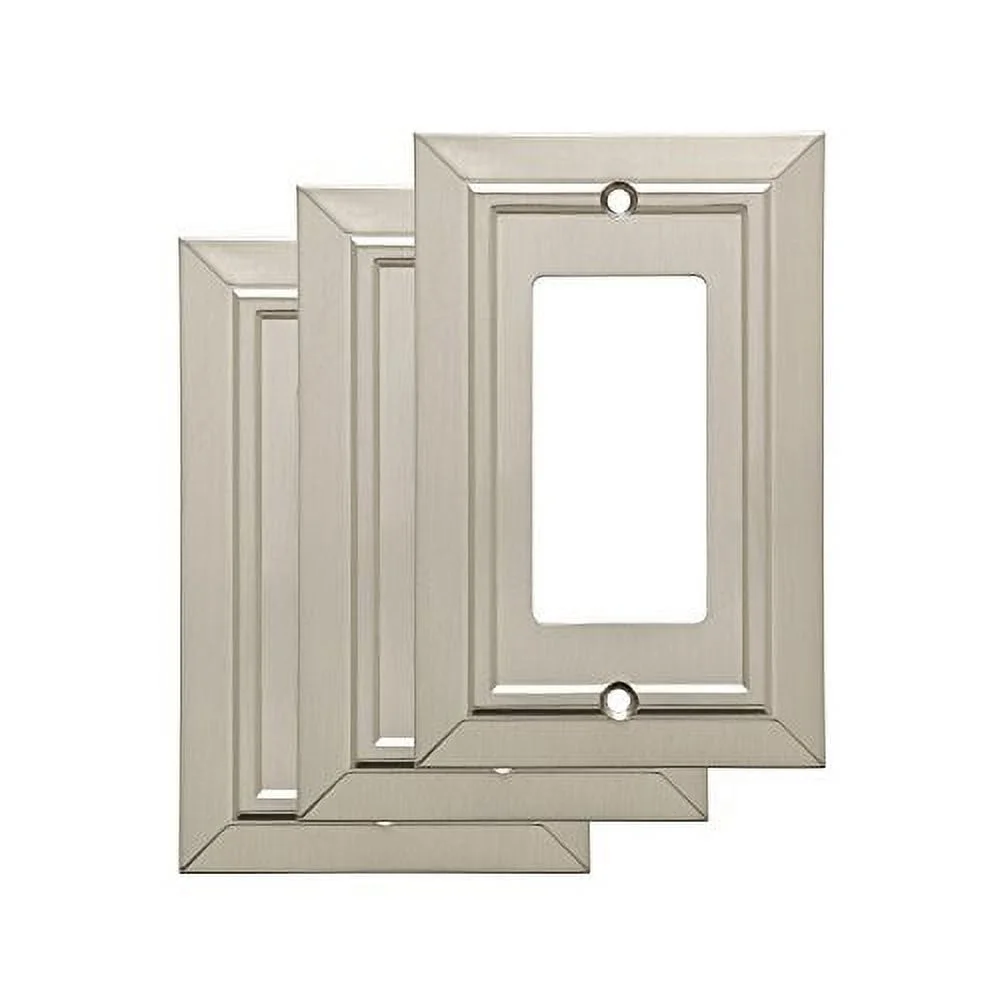 Franklin Brass Classic Architecture Single Decorator in Satin Nickel, 3-Pack
