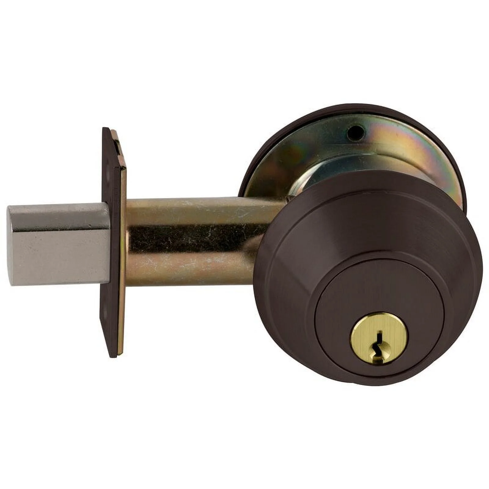 Schlage B662P 643E Grade 1 Double Cylinder Deadbolt 2-3/4 Backset Conventional 6-Pin Cylinder Keyed 5 Aged Bronze Finish