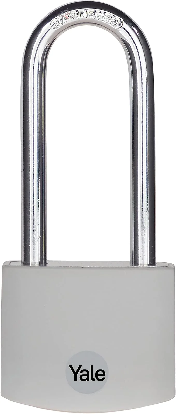 Yale 2.2 Inch Long Shackle Covered Aluminum Lock with 3 keyed Alike Keys for School Gym Locker, Fence, Gate, Toolbox, Case, Hasp Storage (Grey)