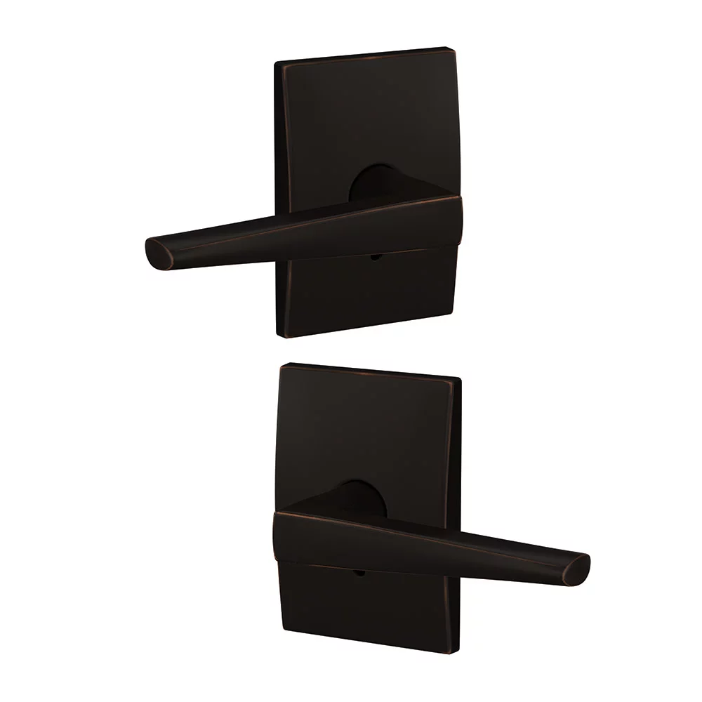 Schlage Fc172-Elr-Cen Custom Eller Non-Turning Two-Sided Dummy Door Lever Set - Bronze