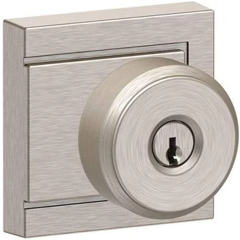 F51ABWE619ULD Schlage F51A-BWE-ULD Bowery Keyed Entry Single Cylinder Door Knob Set with Decorative Upland Trim