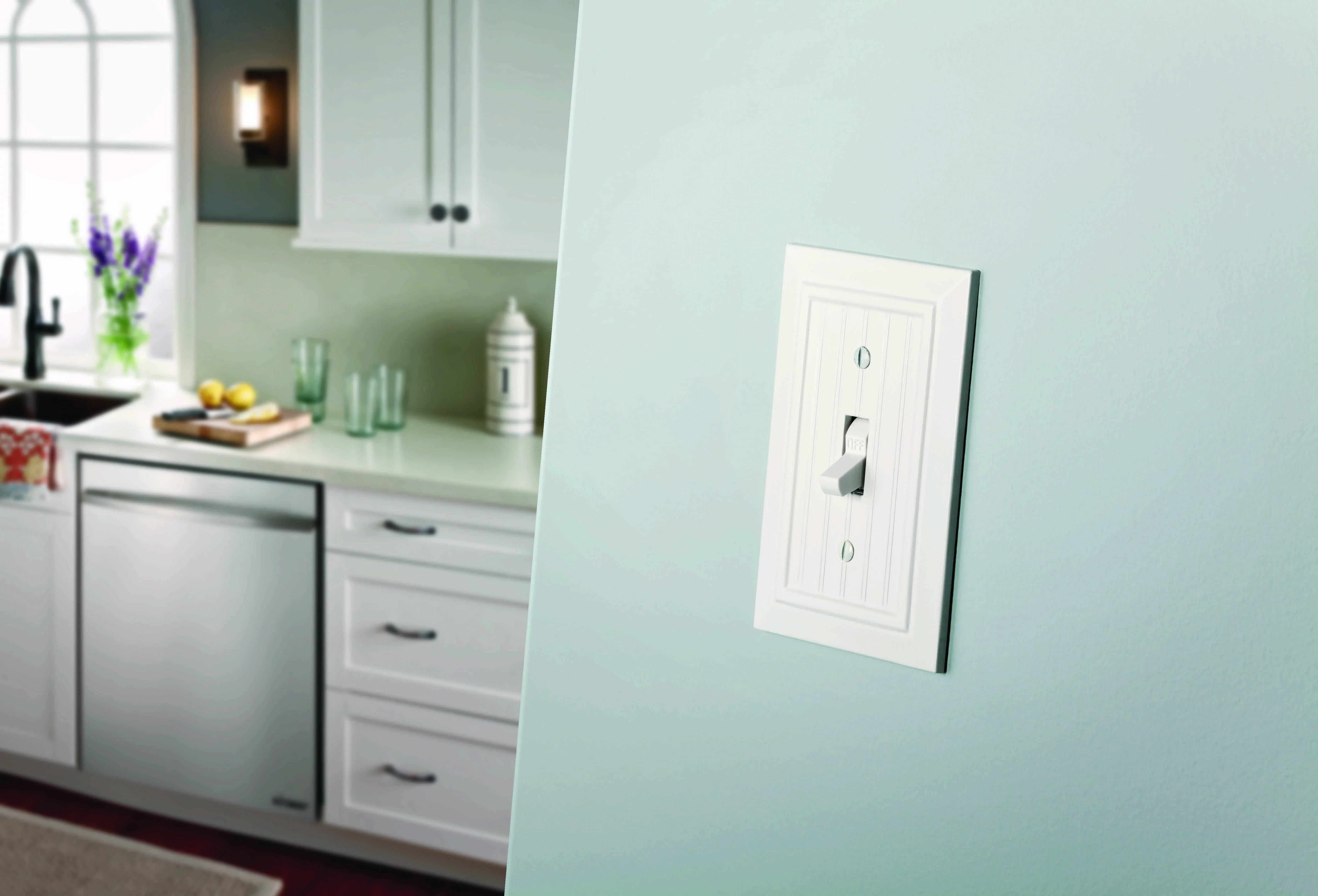 Franklin Brass Classic Beadboard Double Switch Wall Plate in Pure White