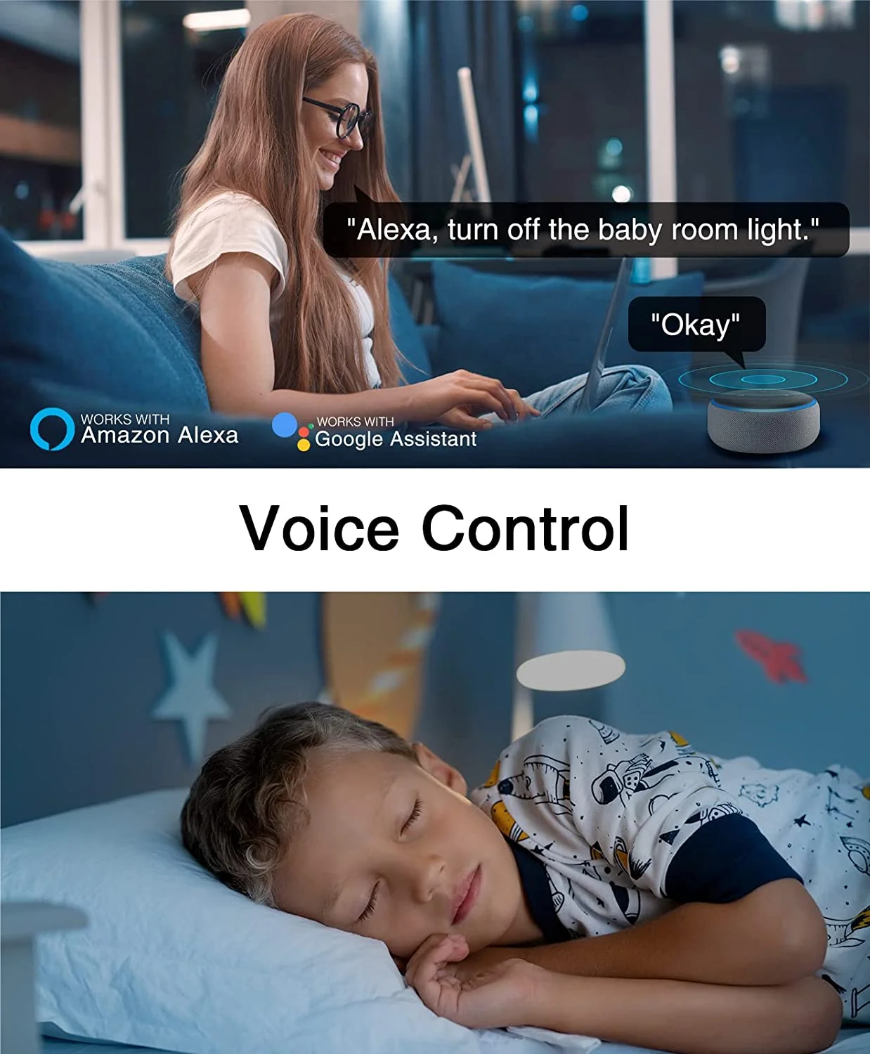 Smart Switch, 2.4Ghz Wi-Fi Smart Switch Compatible with Alexa, Google Assistant,Needs Neutral Wire,Single-Pole,UL Certified,Remote Control,Schedule, No Hub Required, (2 Pack)