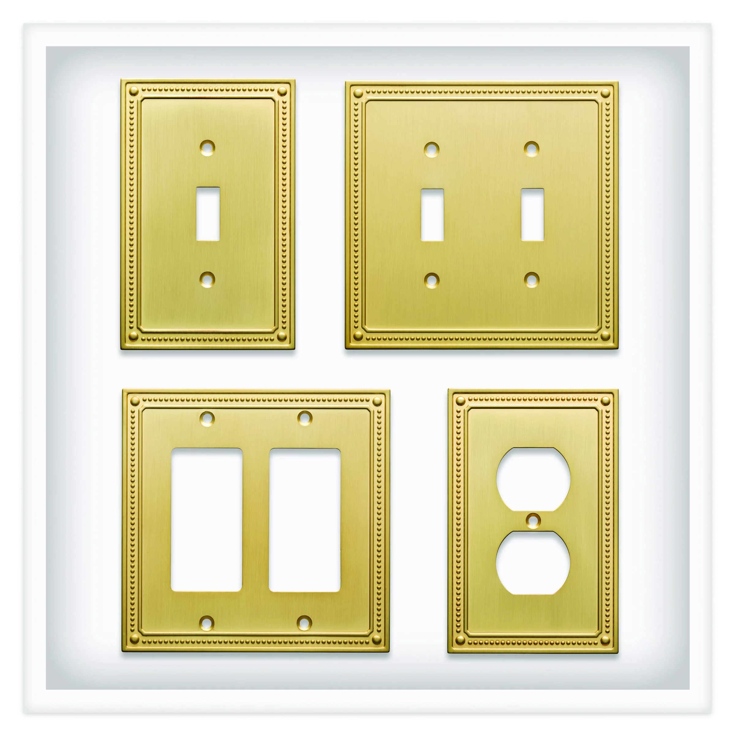 Franklin Brass W35063-BB Beaded Single Switch / GFCI Brushed Brass Cover Plate