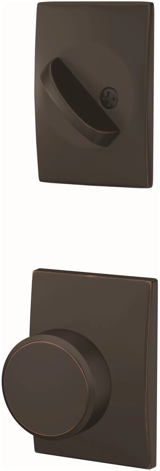 Schlage Fc59-Swa-Cen Custom Single Cylinder Keyed Entry Interior Only Pack - Bronze