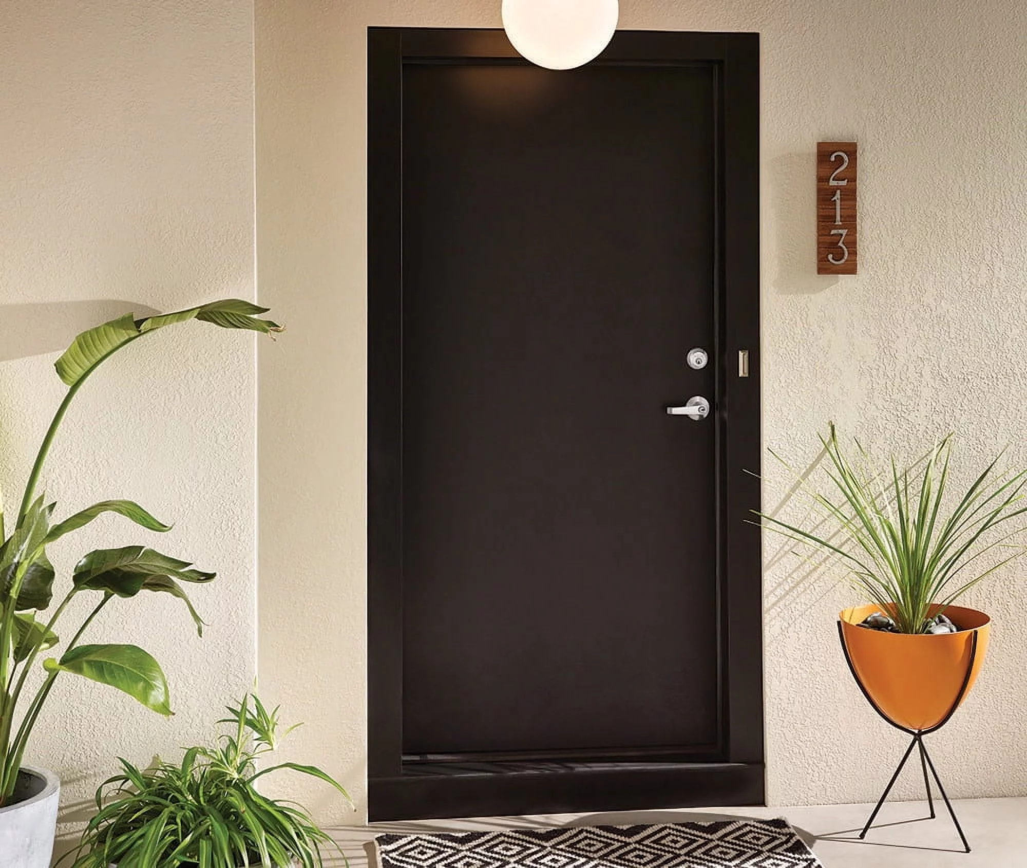 Schlage F59-Ela Elan Residential Single Cylinder Keyed Entry Interior Pack - Bronze