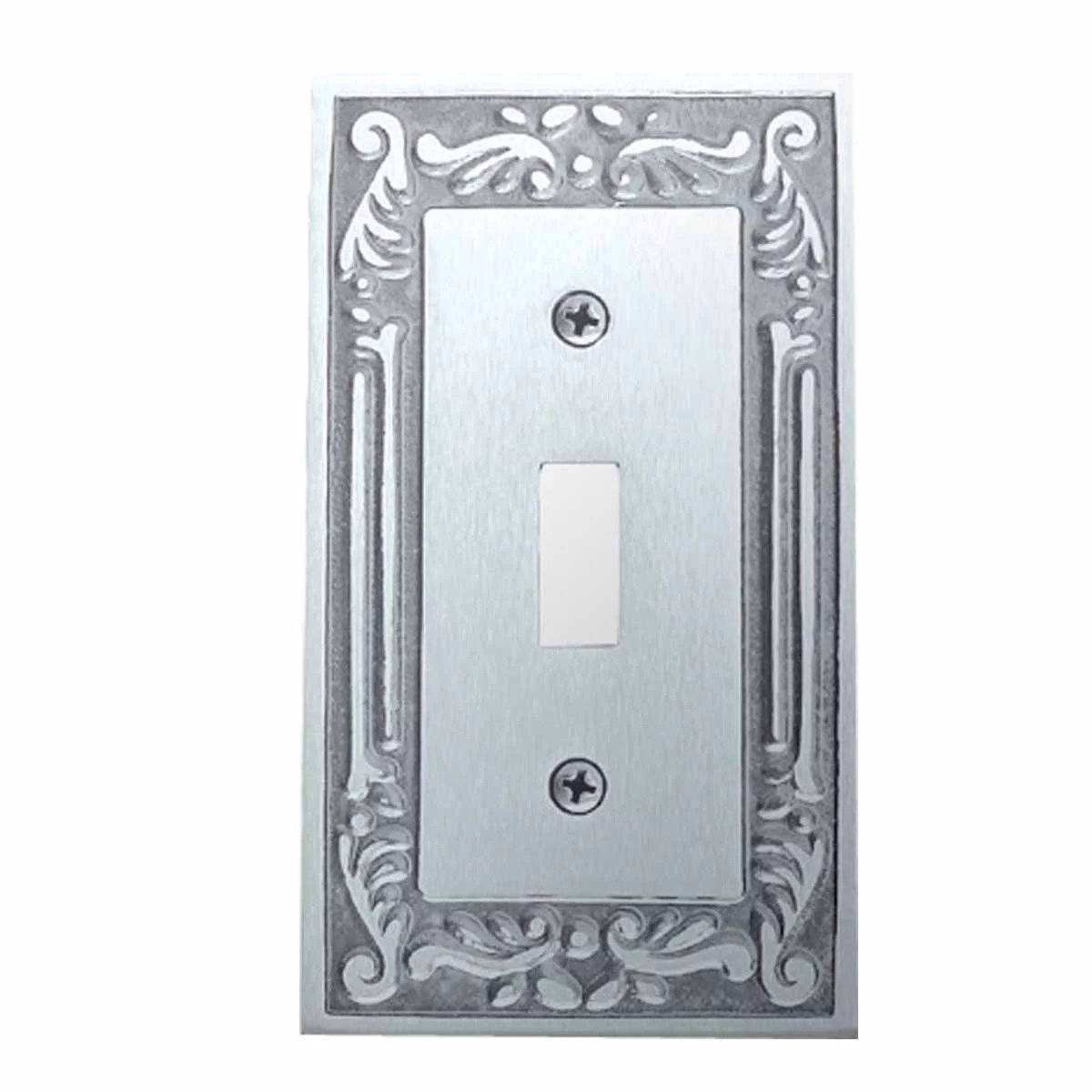 Victorian Switch Plate Single Toggle Chrome Solid Brass | Renovator's Supply