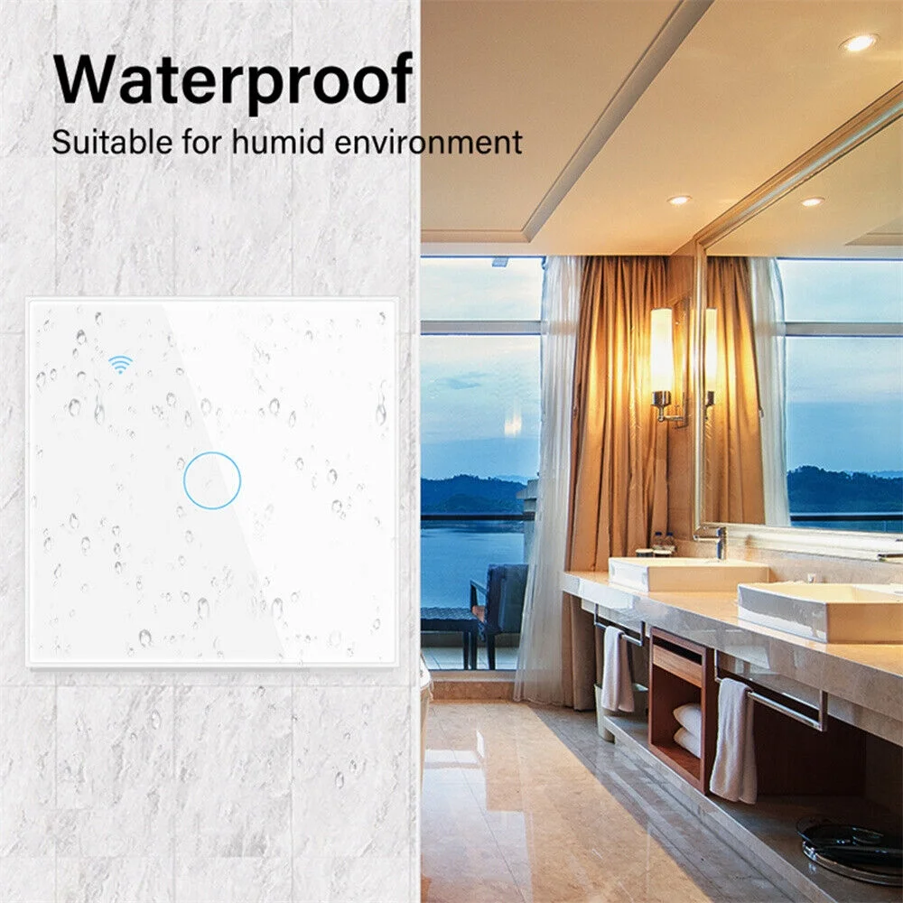 Tuya Smart Wifi Touch Light Switch NO Neutral Wire Required - 3/4 Gang Lot