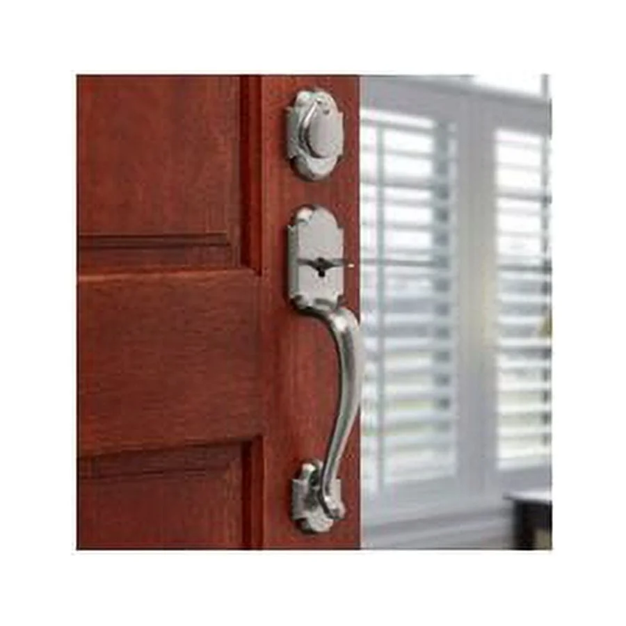 Kwikset Signature Series 98001-378 Satin Nickel Austin Single Cylinder Handleset With Austin Lever