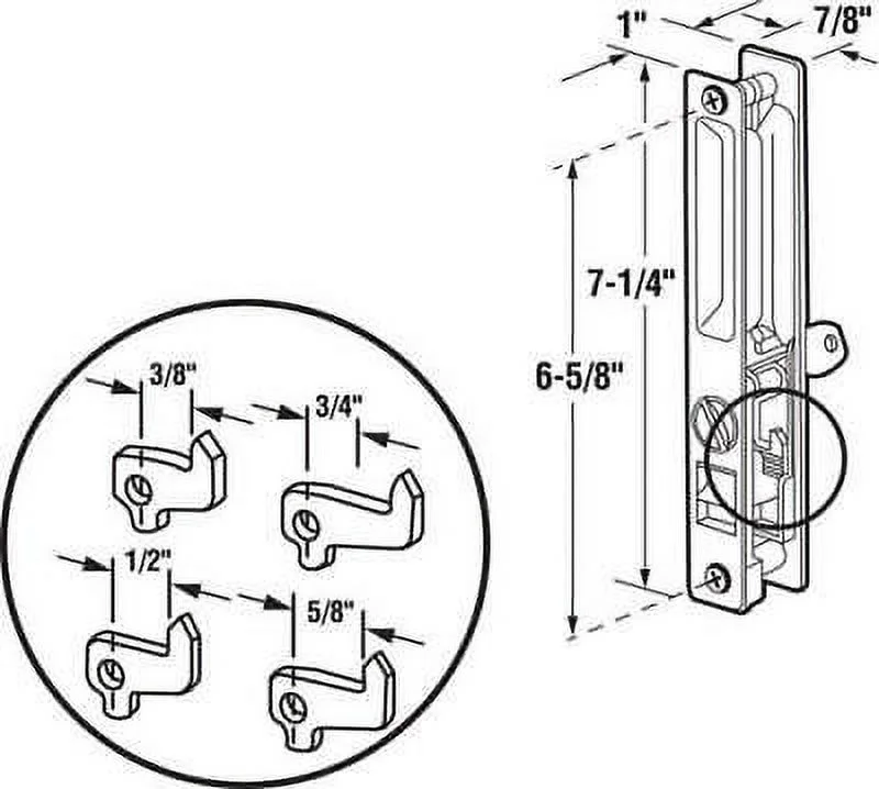 Prime-Line Chrome Metal Indoor and Outdoor Patio Door Handle Set