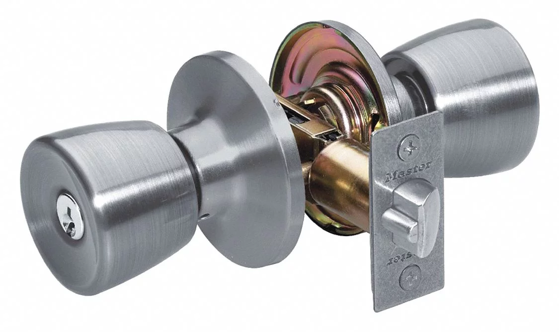 Master Lock Knob Lockset,Tulip Style,Satin Nickel TU0115KA