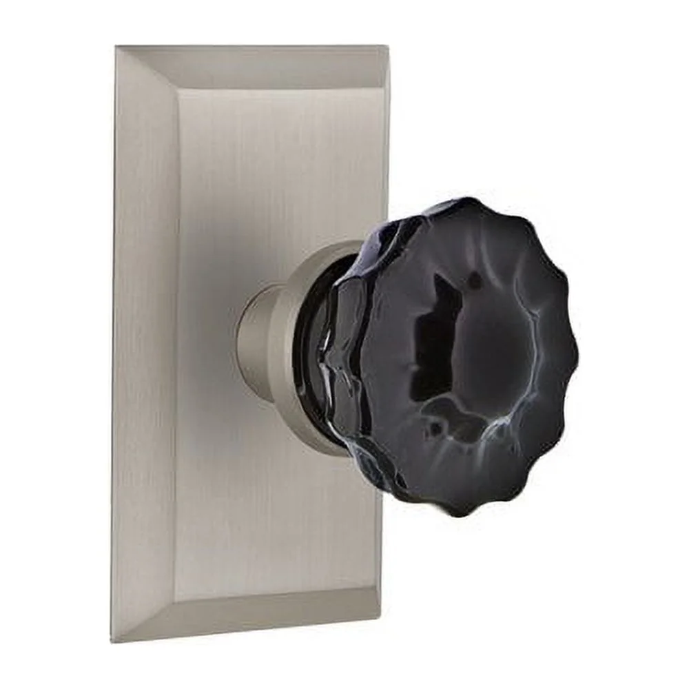 Nostalgic Warehouse Stucrb_Psg_238_Nk Studio Solid Brass Rose Passage Door Knob Set -