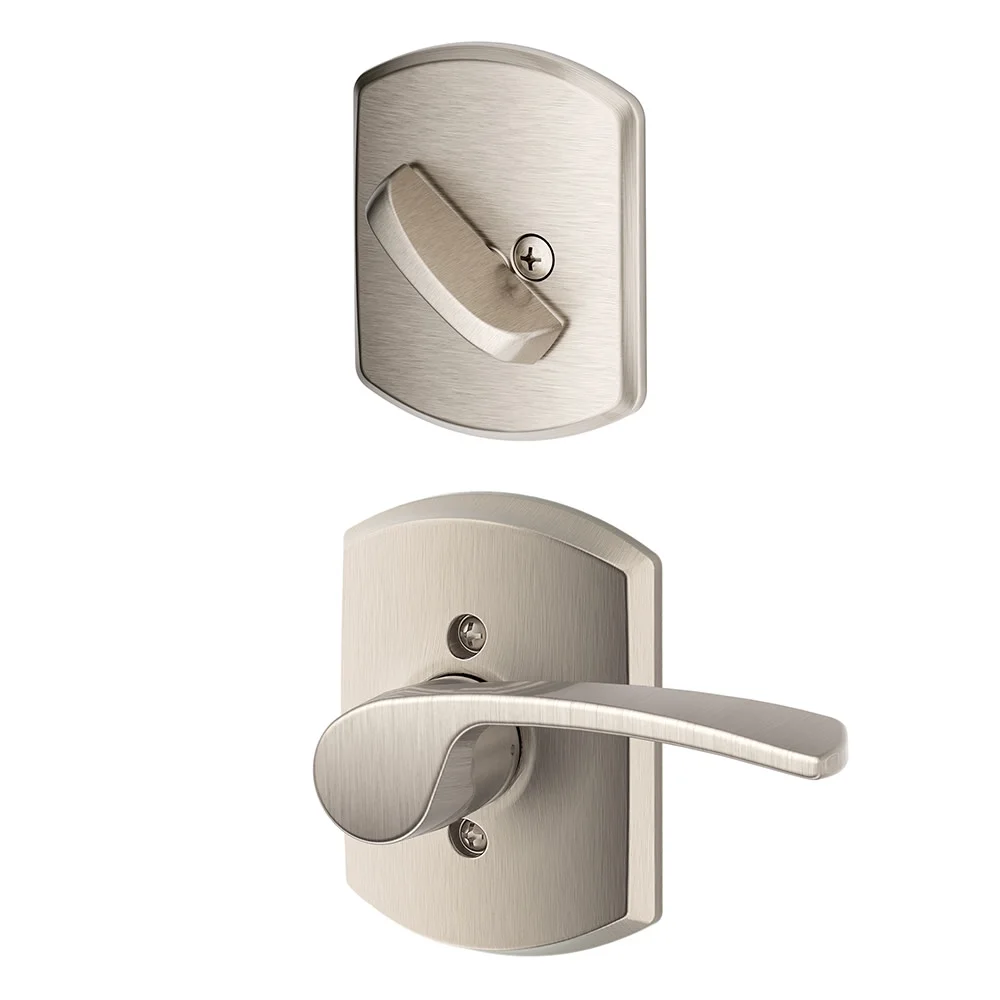 Schlage F94-Mer-Grw-Lh Merano Left Handed One-Sided Dummy Interior Pack - Nickel