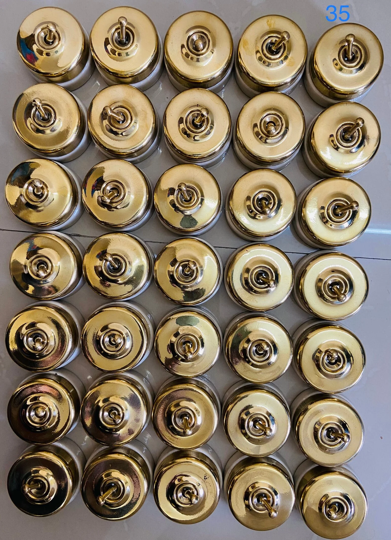 Ceramic & Brass Electric Switches ON-OFF Button