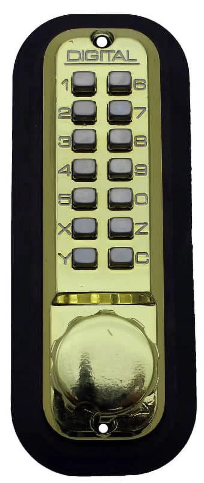 Lockey 2210-BB-DC Mechanical Keyless Deadbolt Double Sided Combination - Bright Brass