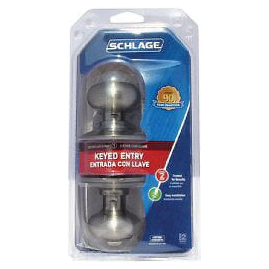 Schlage F51PLY619 Plymouth Entrance, Satin Nickel