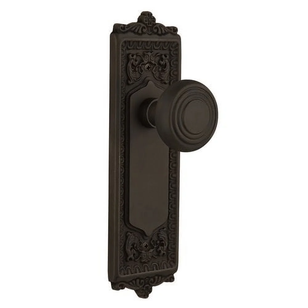 Nostalgic Warehouse Deco Door Knob with Egg and Dart Plate