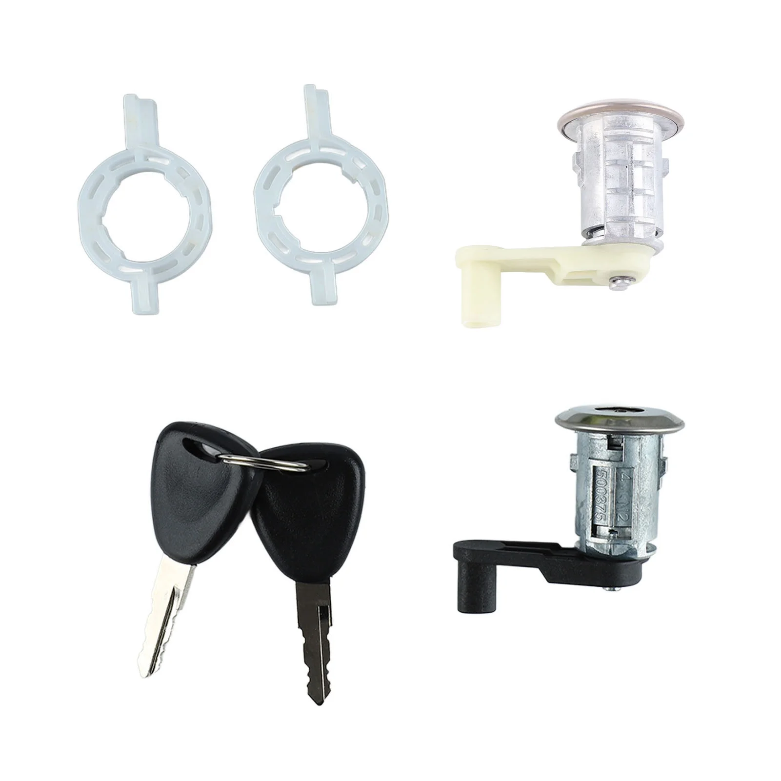 Car Door Lock Cylinder, Car Door Lock Cylinder with 2 Key Smooth Control 7701468981 Replacement for MEGANE CLIO THALIa