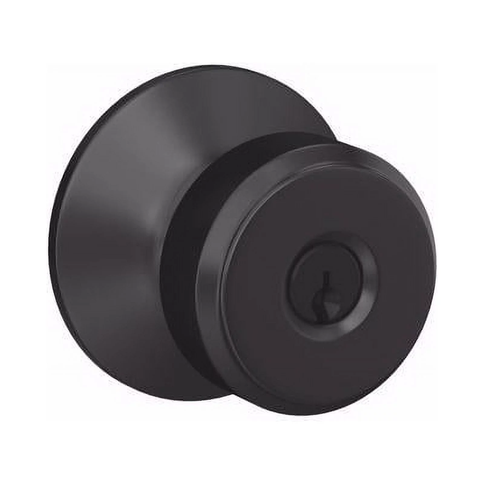 Schlage Bowery Matte Black Entry Knob 1.75 in.