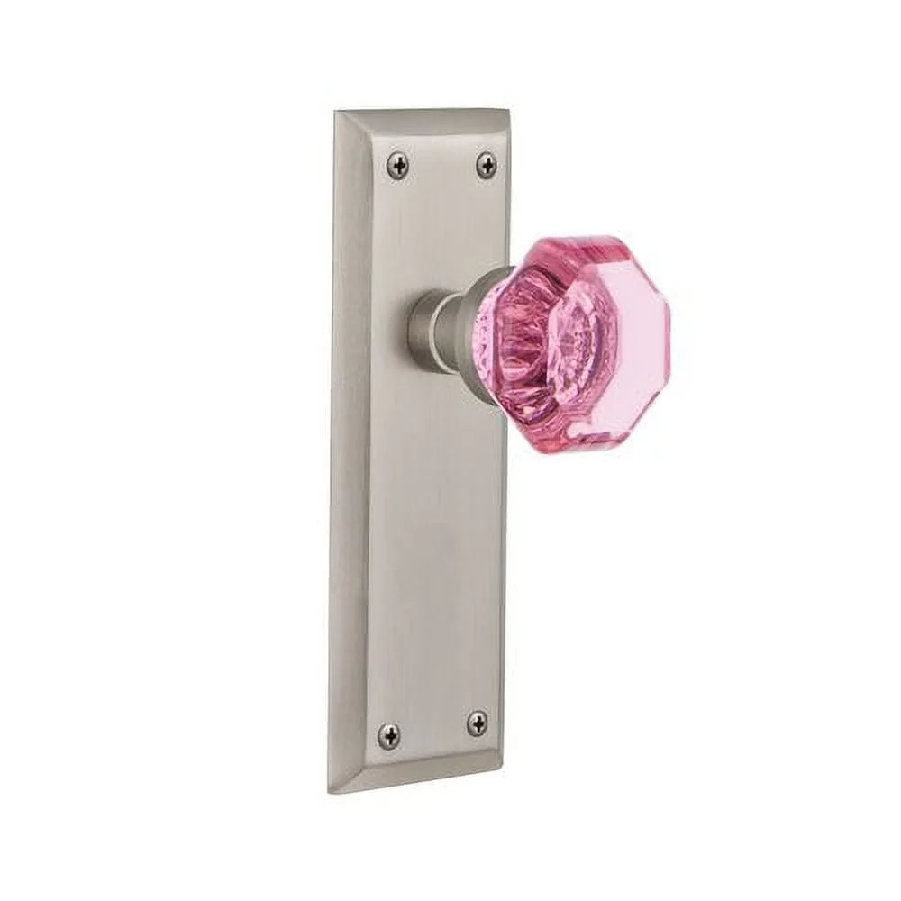 Nostalgic Warehouse Nykwap_Sd_Nk New York Solid Brass Rose Single Dummy Door Knob - Chrome