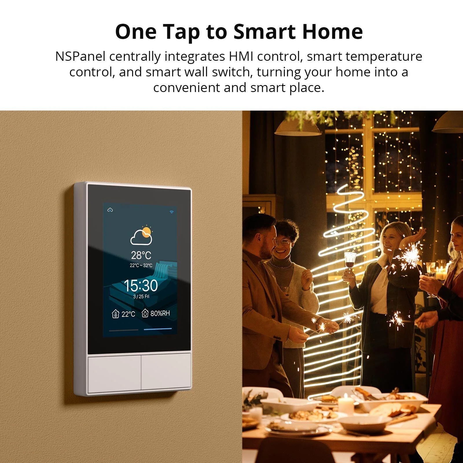 Sonoff WiFi Smart Scene Wall Light Switch Touch Panel Smart Home Center Control