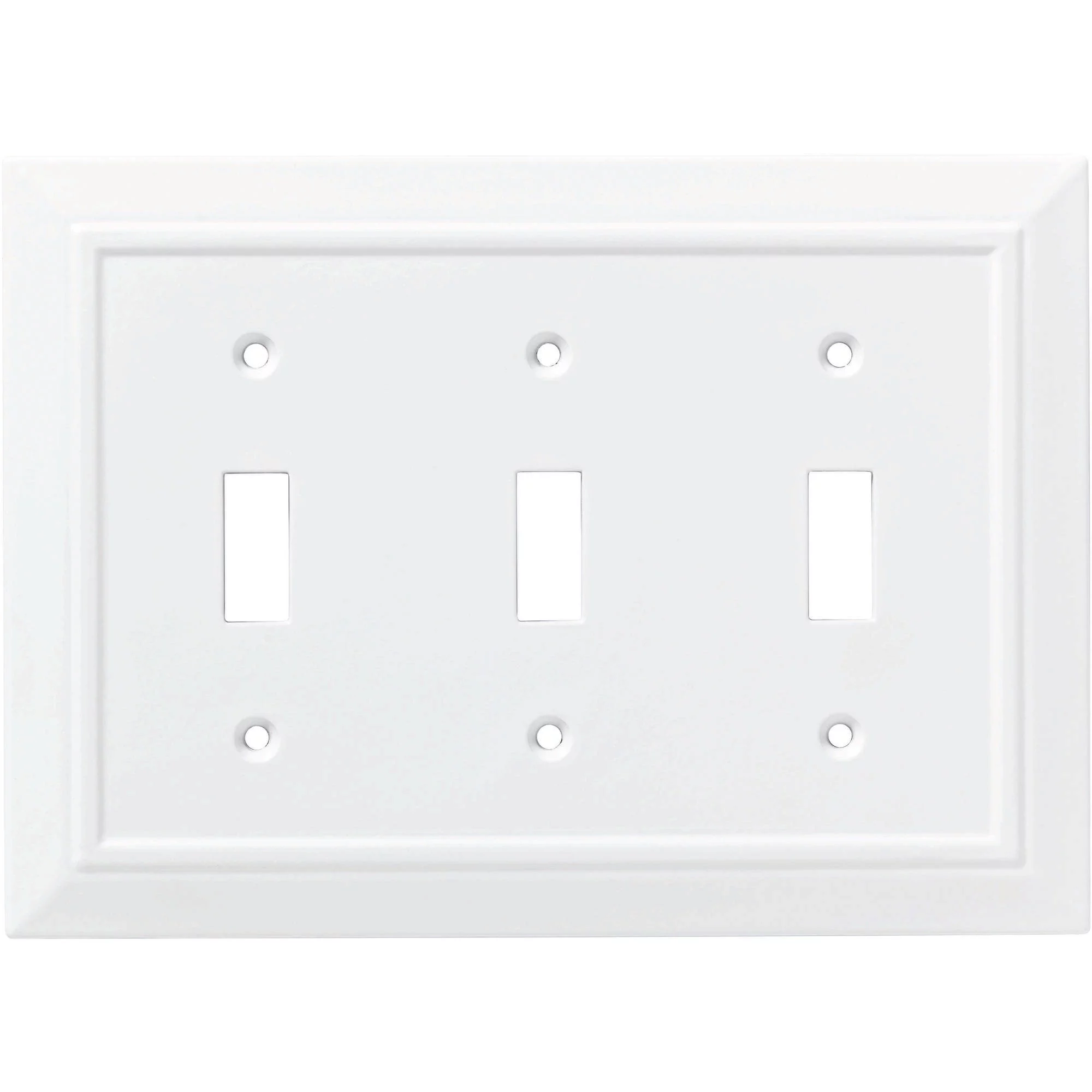 Franklin Brass Classic Architecture Triple Switch Wall Plate in Pure White