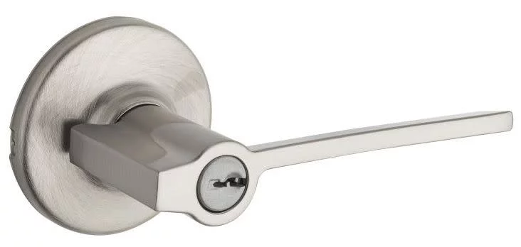 Kwikset 405Lrl Ladera Keyed Entry Single Cylinder Door Lever Set From The Signature Series