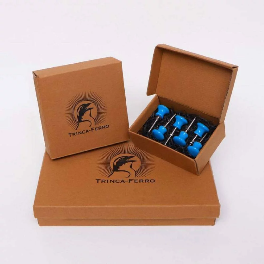 Set of Six Hobery Clear Glass Cabinet Knobs by Trinca Ferro