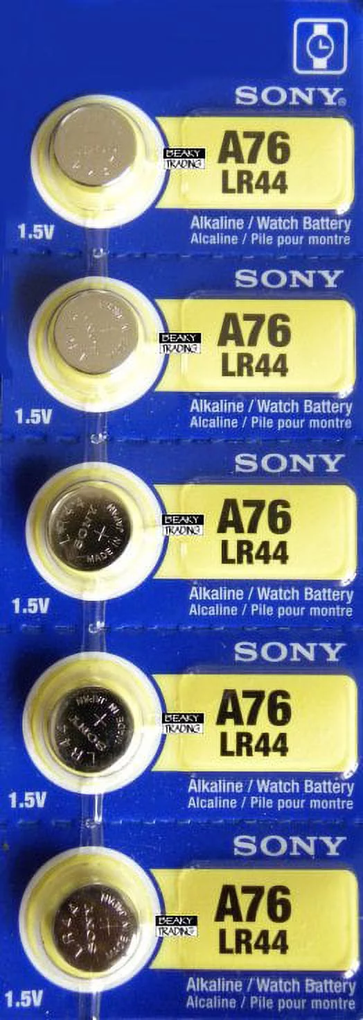 Sony Murata LR44 - A76 Alkaline Button Battery 1.5V - 20 Pack