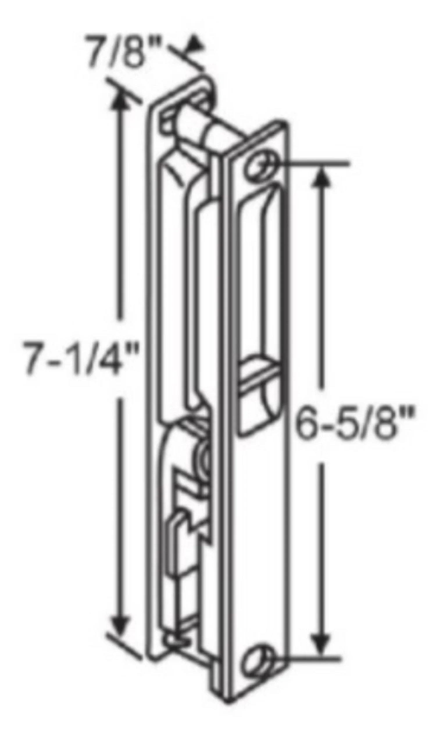 Flush Mount Handle Set with Nite Lock for Sliding Glass Doors | Lock Replacement for Sliding Glass Patio Door Repair | Fix Sliding Door Lock Hardware (DL-501)