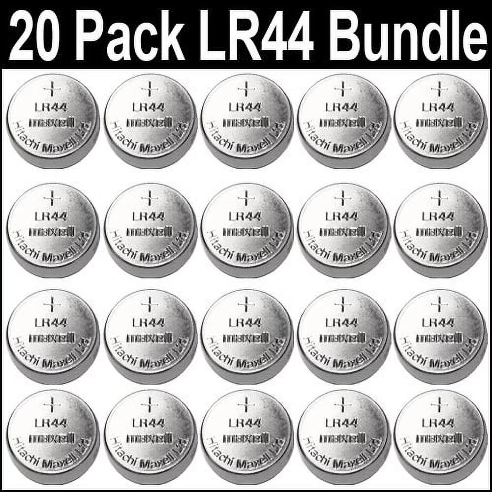 Maxell LR44 AG13 A76 357 Alkaline Button Cell Battery 20 Pack