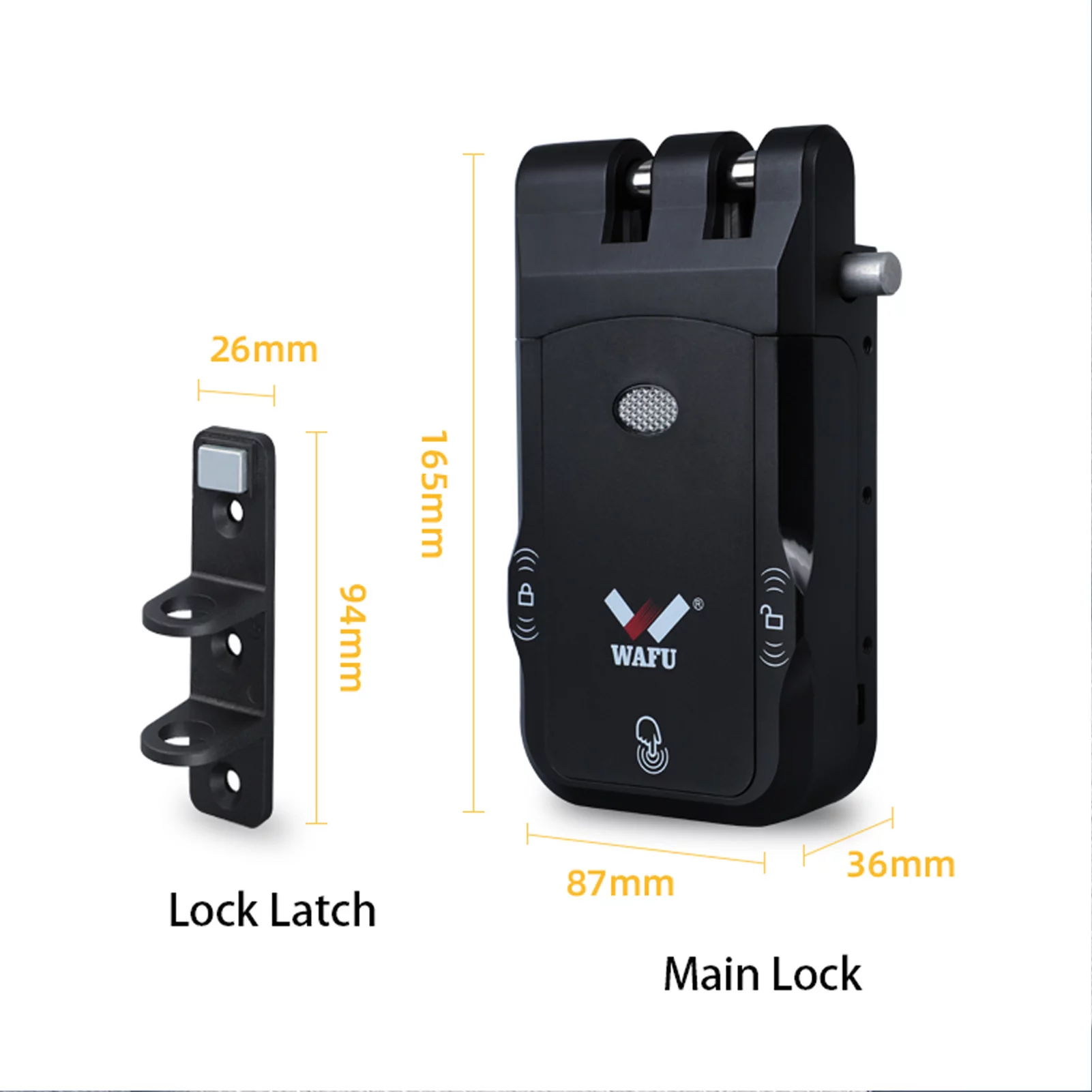 WAFU Smart Lock Electronic Keyless Door Lock Wireless Invisible Keyless Electronic Lock Remote Control Touch Locked Unlock