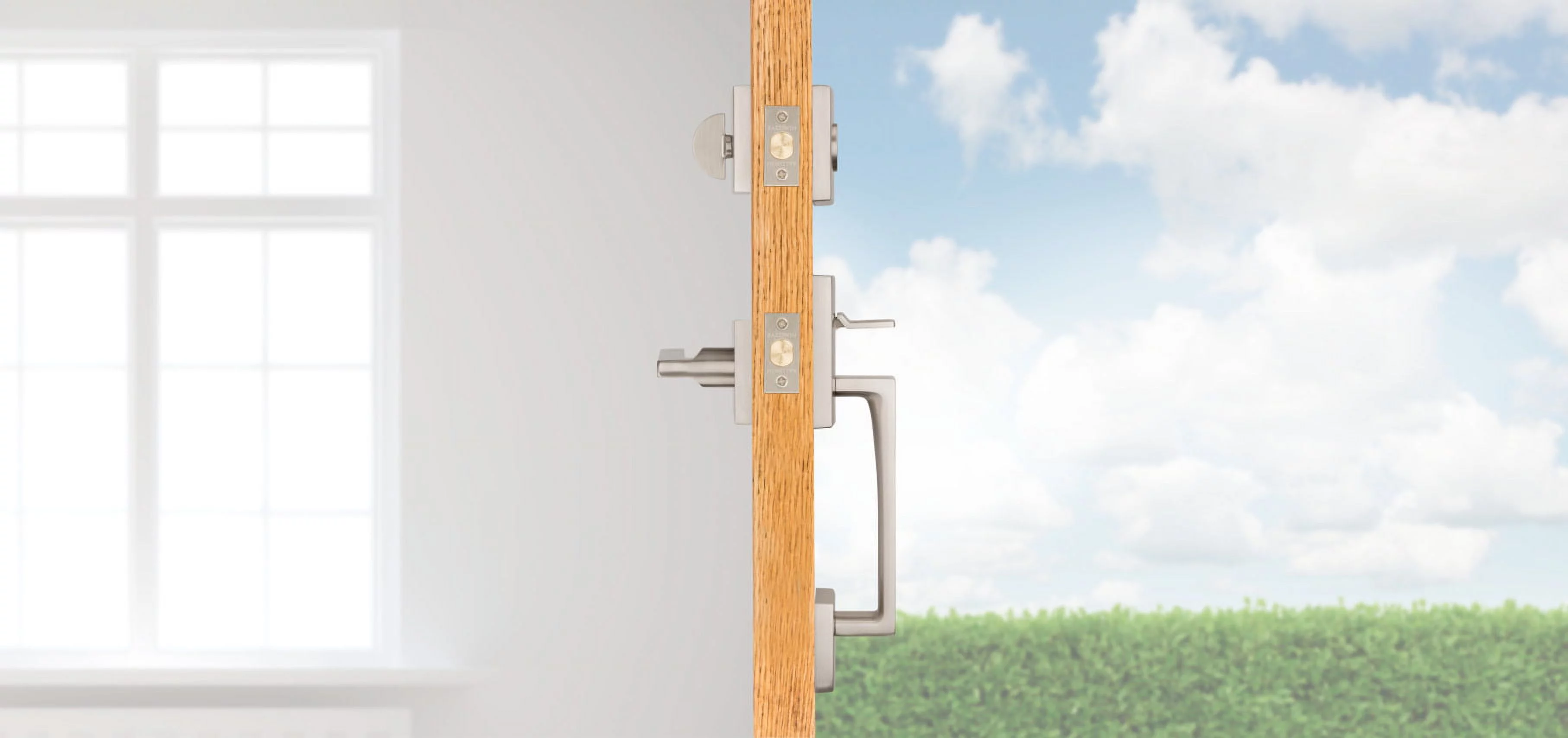 Baldwin Sc.Lajxsqu.R.Csr.Smt La Jolla Smartkey Single Cylinder Keyed Entry Handleset -