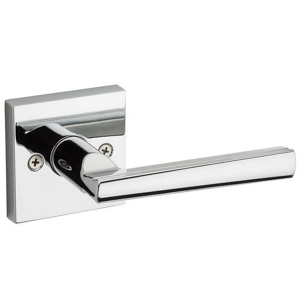 Kwikset Montreal Lever with Square Rose Half Dummy in Satin Nickel
