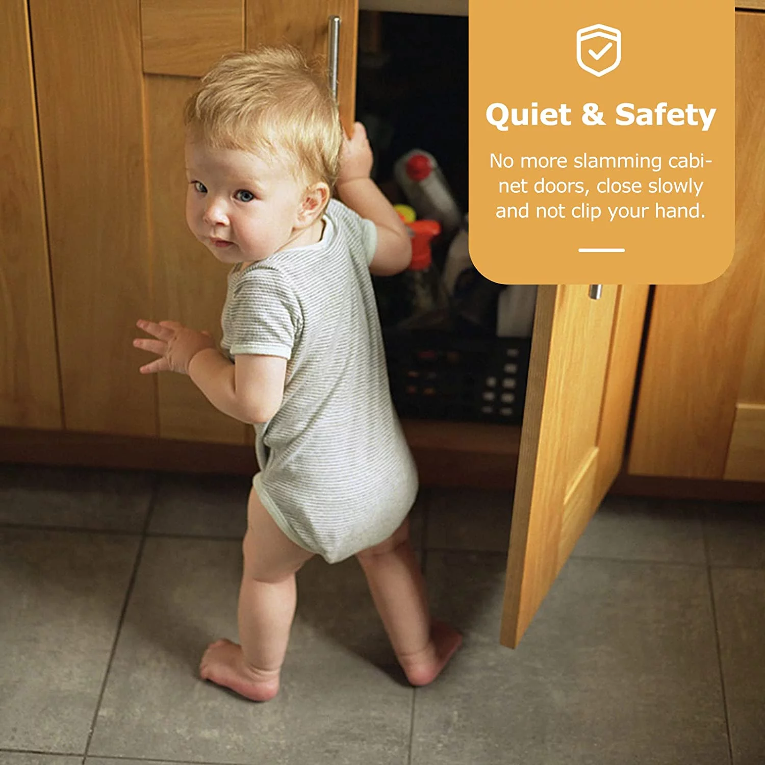 FURNIWARE 10 Pieces Soft Closing Cabinet Hinges, 1/2 inch Overlay Cabinet Hardware Hinges Nickel Plated- 105 Degree 1/2