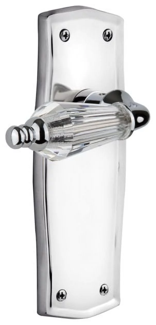 Nostalgic Warehouse Praprl_Sd_Nk Vintage Parlor Crystal Handle Single Dummy Lever - Chrome