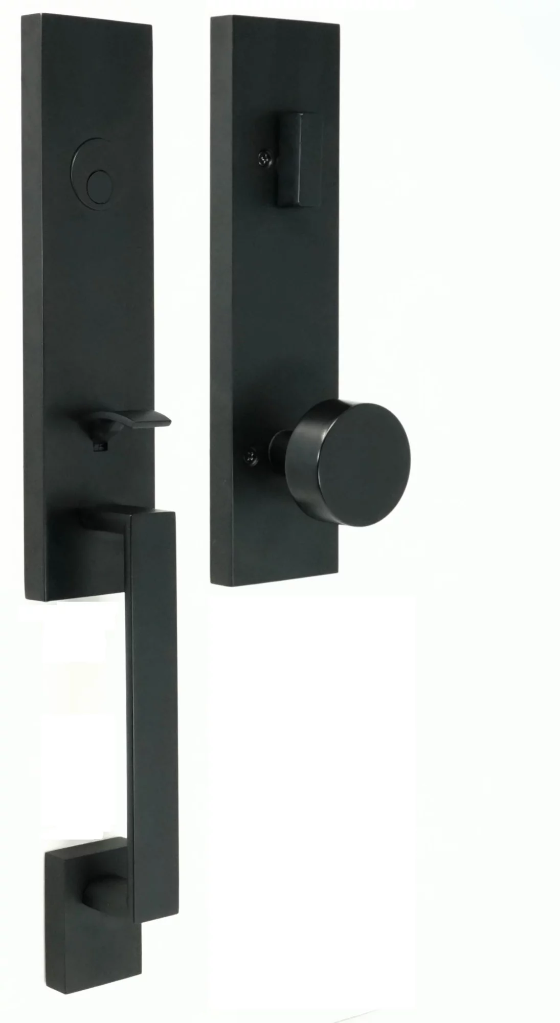 Weslock 2875-Leighton-Mesa-Dummy-Entry Leighton One Piece Dummy Handleset - Black