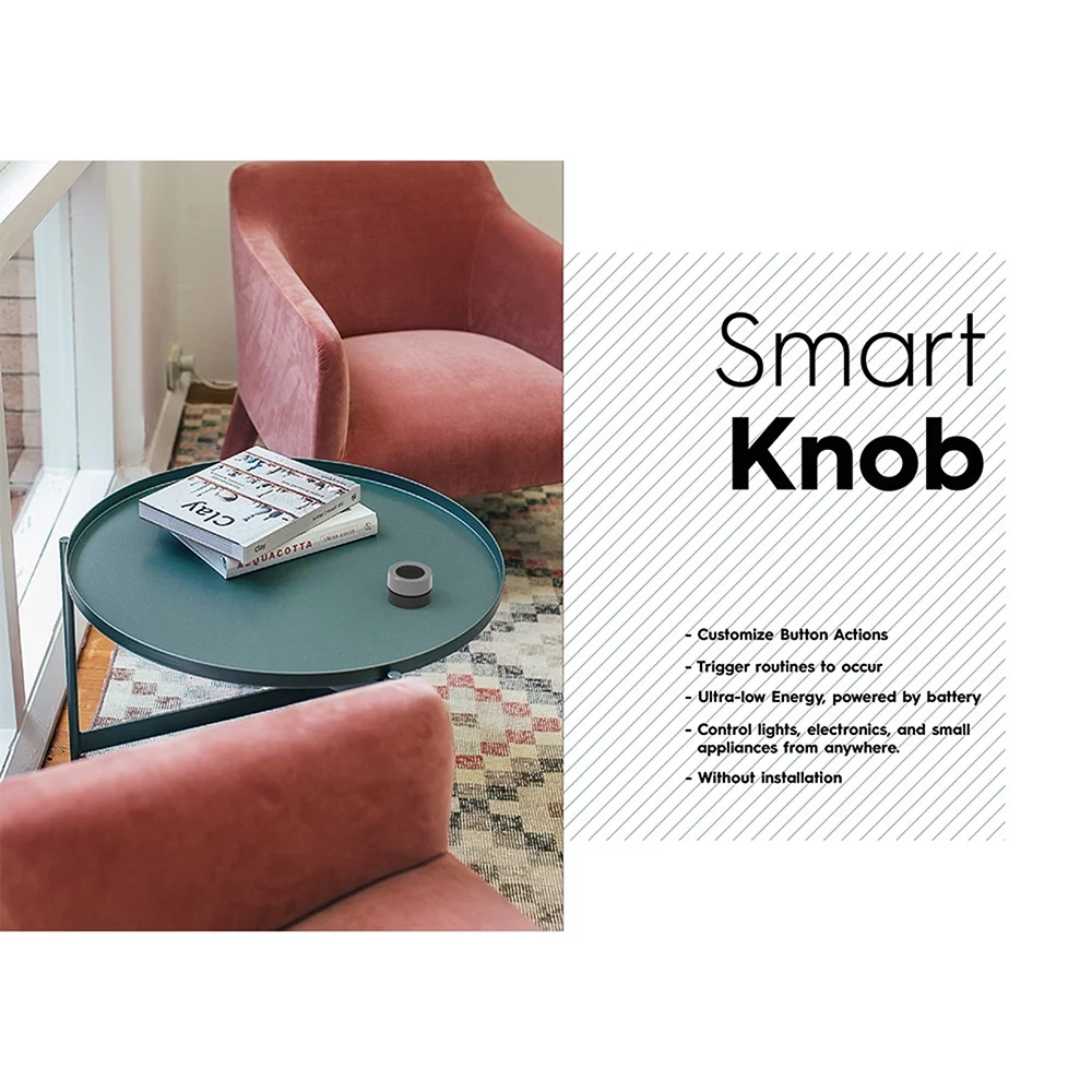 Aibecy 3.0 Smart Button Rotary Knob for DIY Home Automation Scene Linkage APP Remote Control Intelligent Light Switch Household Appliances Smart Control