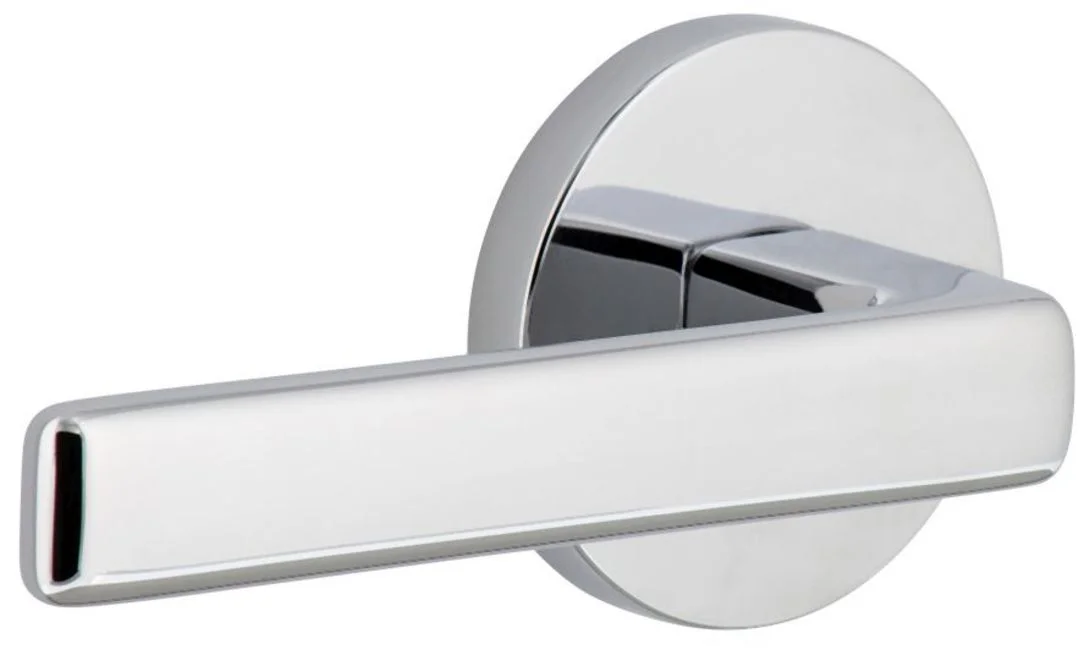 Viaggio Clolus_Prv_238_Lh Circolo Left Handed Solid Brass Privacy Door Lever Set - Chrome