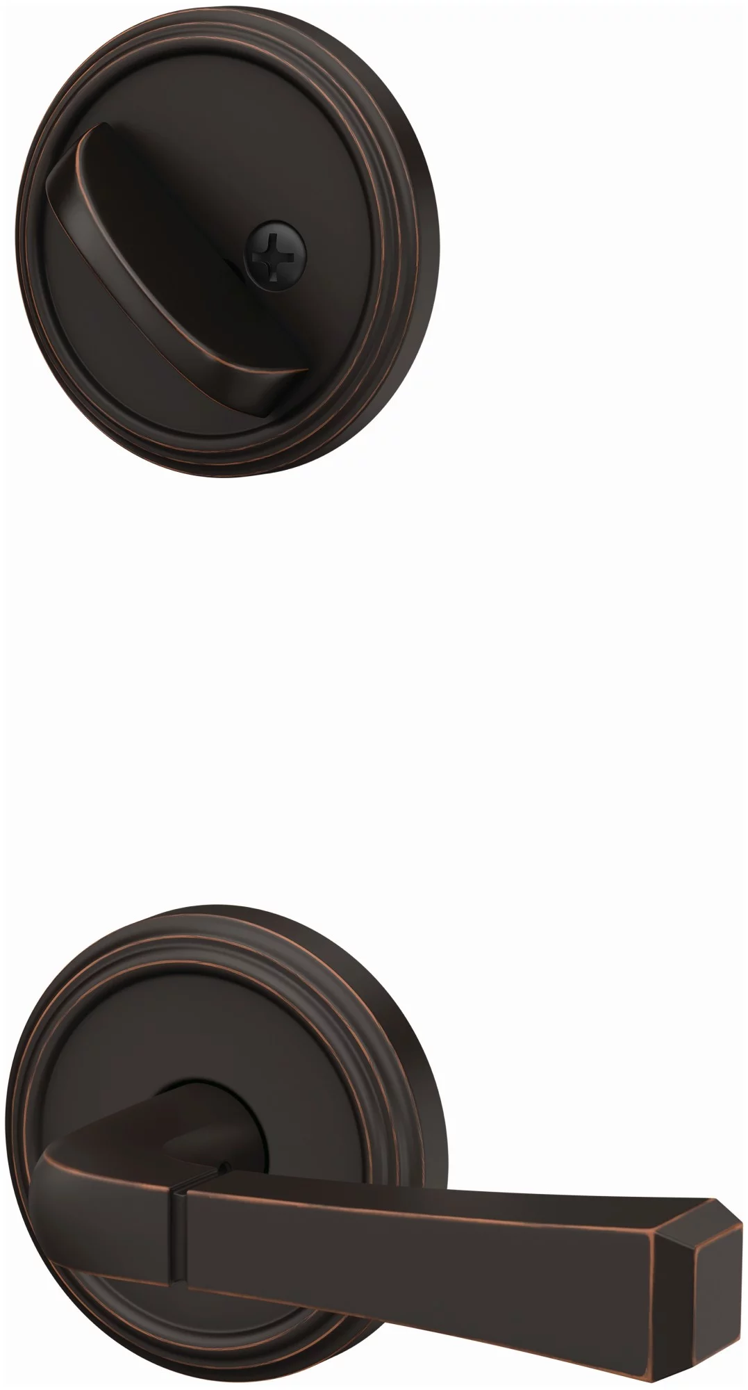 Schlage Fc59-Rvt-Ind Custom Single Cylinder Keyed Entry Interior Only Pack - Bronze