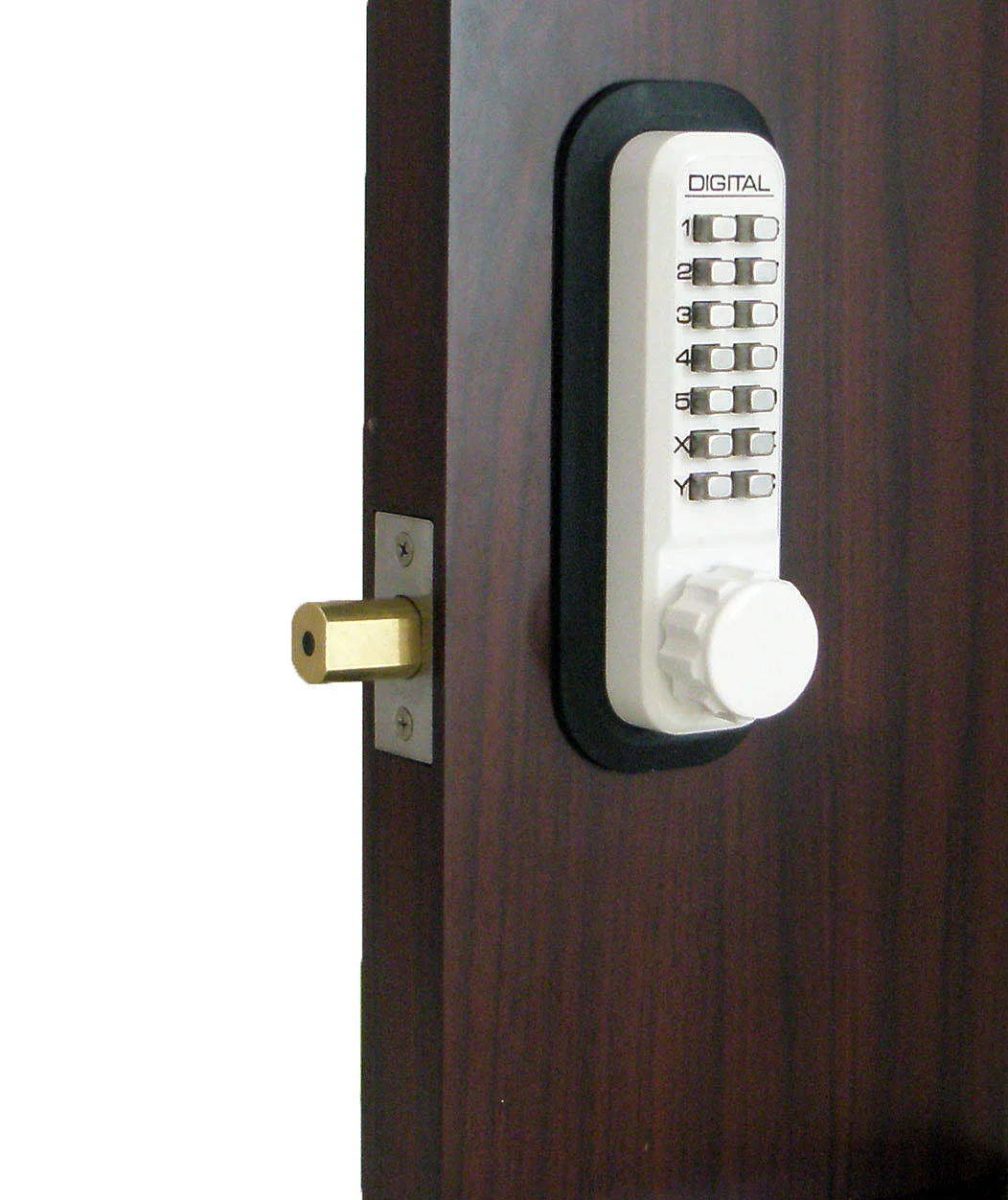 Lockey 2210-BB-DC Mechanical Keyless Deadbolt Double Sided Combination - Bright Brass