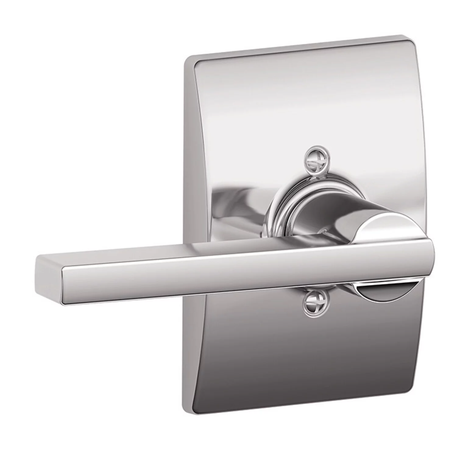 Schlage Residential F170 LAT 625 CEN Grade 2 Single Dummy Latitude Lever Century Rose Bright Chrome Finish