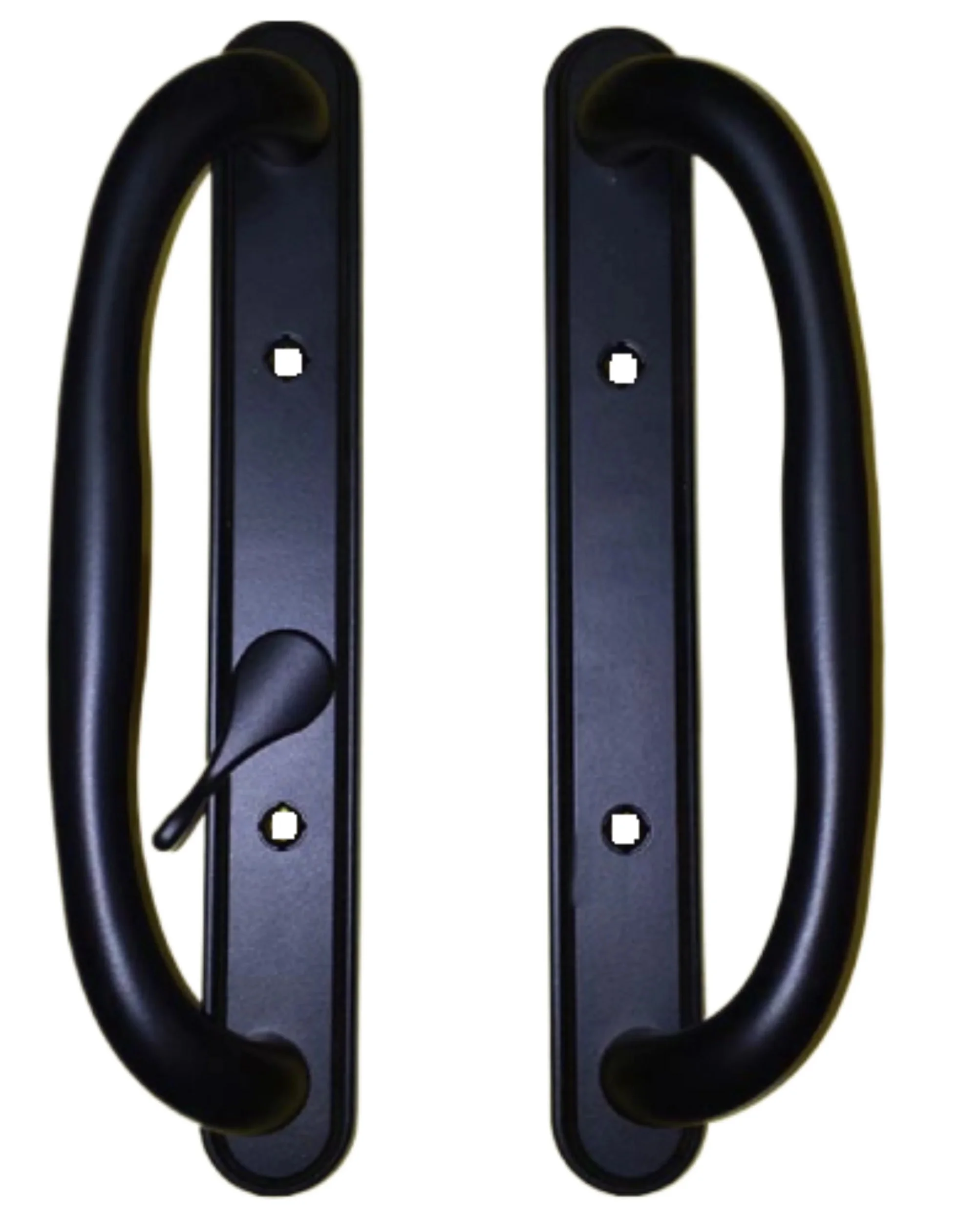 Sliding Patio Glass Door Pull Handle Replacement Set | Olympus Sliding Door Handle Lock Set for Door Handle Repair | Fits 3-15/16 Screw Holes - Off Set Latch