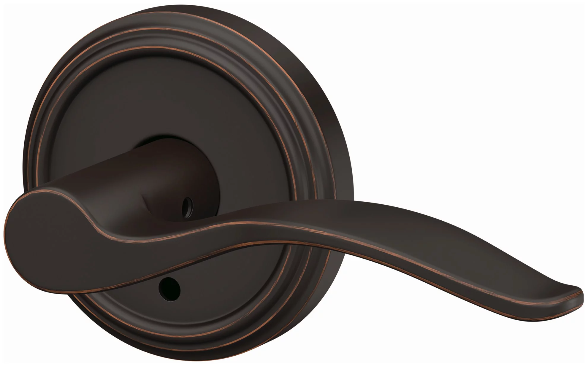 Schlage Fc172-Pen-Ind Custom Pennant Non-Turning Two-Sided Dummy Door Lever Set - Nickel