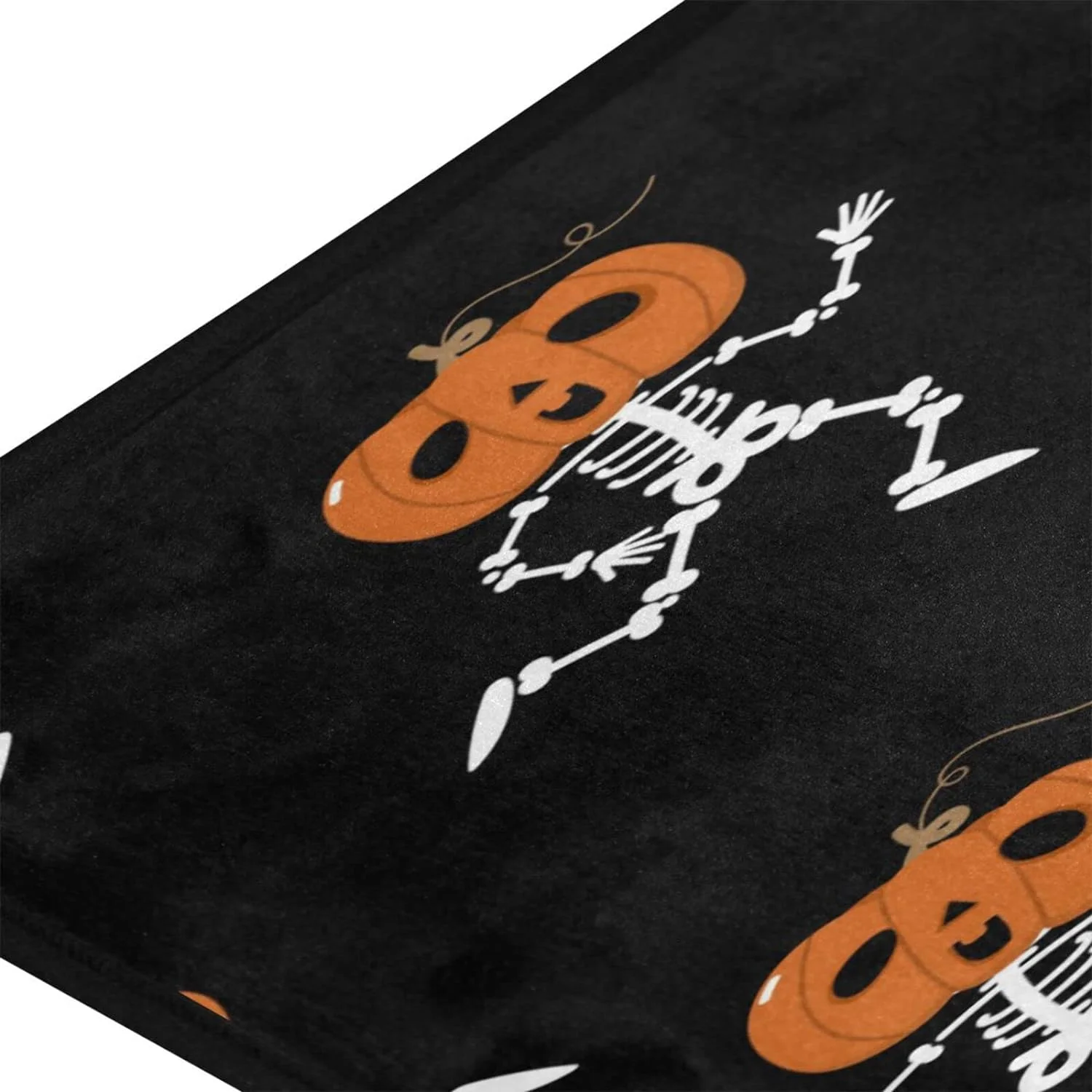 GZHJMY Halloween Pumpkin Skeleton Kitchen Rug Mat Anti-Fatigue Comfort Floor Mat Waterproof Non Slip Washable Kitchen Rug for Kitchen Washroom Bedroom Sink 39 x 20 inch