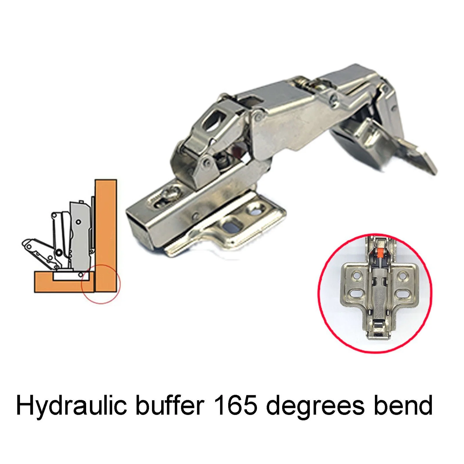 165 Degree Soft Close Cabinet Door Hinge Half Overlay