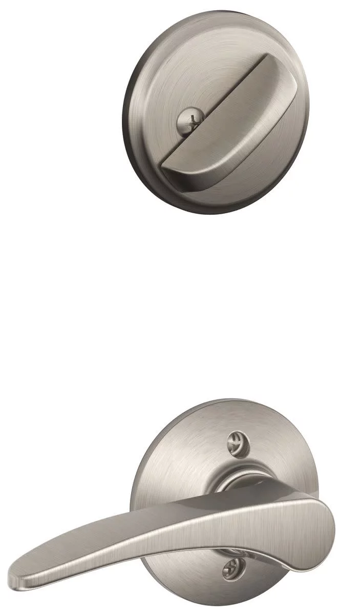 Schlage F59 MNH 619 RH Manhattan Interior Right-Handed Lever with Deadbolt, Satin Nickel (Interior Half Only)