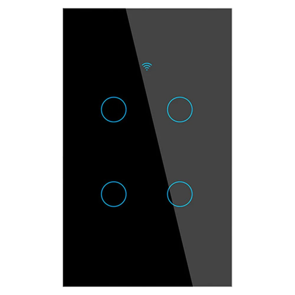 1/2/3/4gang TUYA WiFi Smart Touch Switch Home Light Wall Button 120*72mm Neutral wire for Alexa and Google Home Assistant