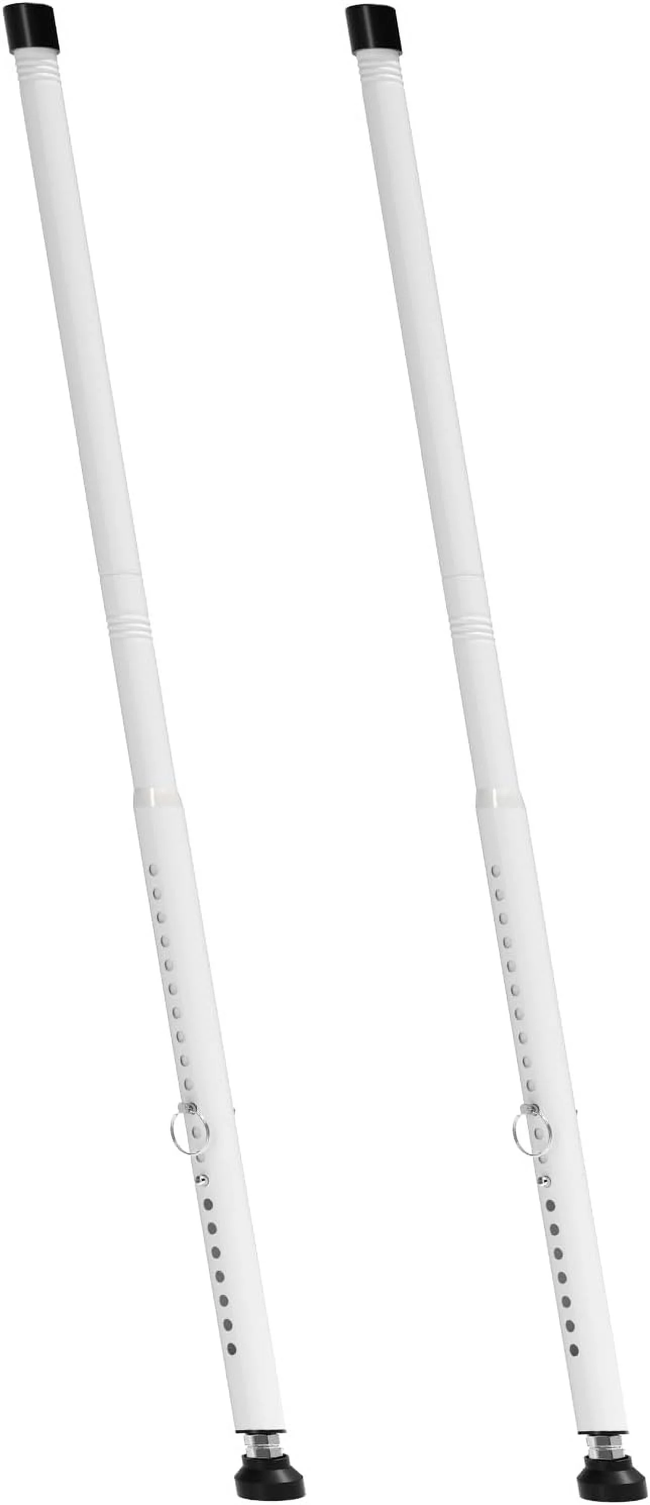 YeYeBest Window Security Bar 2Pack - 16 to 51 inch Adjustable Sliding Door Lock Bar- Dual Use - Patio Sliding Door Security Bar or Window Security Lock - Matte White